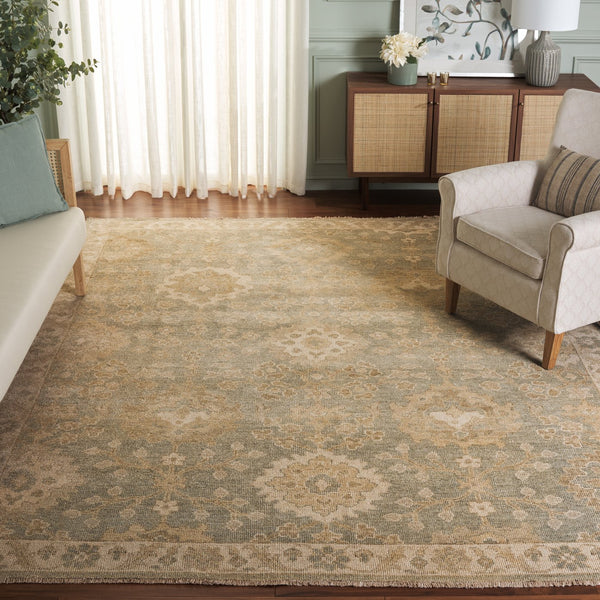 Safavieh Izmir Hand-Knotted Light Blue Ivory Rug – 70% Wool 30% Viscose Low-Profile Elegance For Living Rooms 6'-0" x 9'-0" IZM110L-6