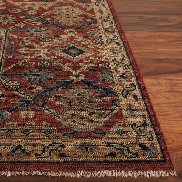 Safavieh Izmir Hand-knotted Area Rug - Luxurious New Zealand Wool, Exquisite Design For Timeless Elegance Red ,Gold New Zealand Wool Izm179q-10