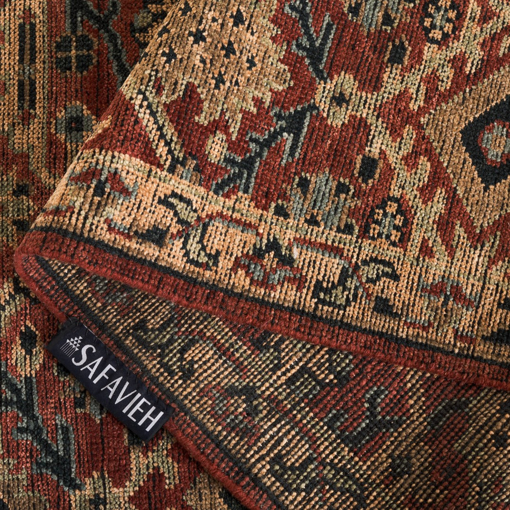 Safavieh Izmir Hand-knotted Area Rug - Luxurious New Zealand Wool, Exquisite Design For Timeless Elegance Red ,Gold New Zealand Wool Izm179q-10