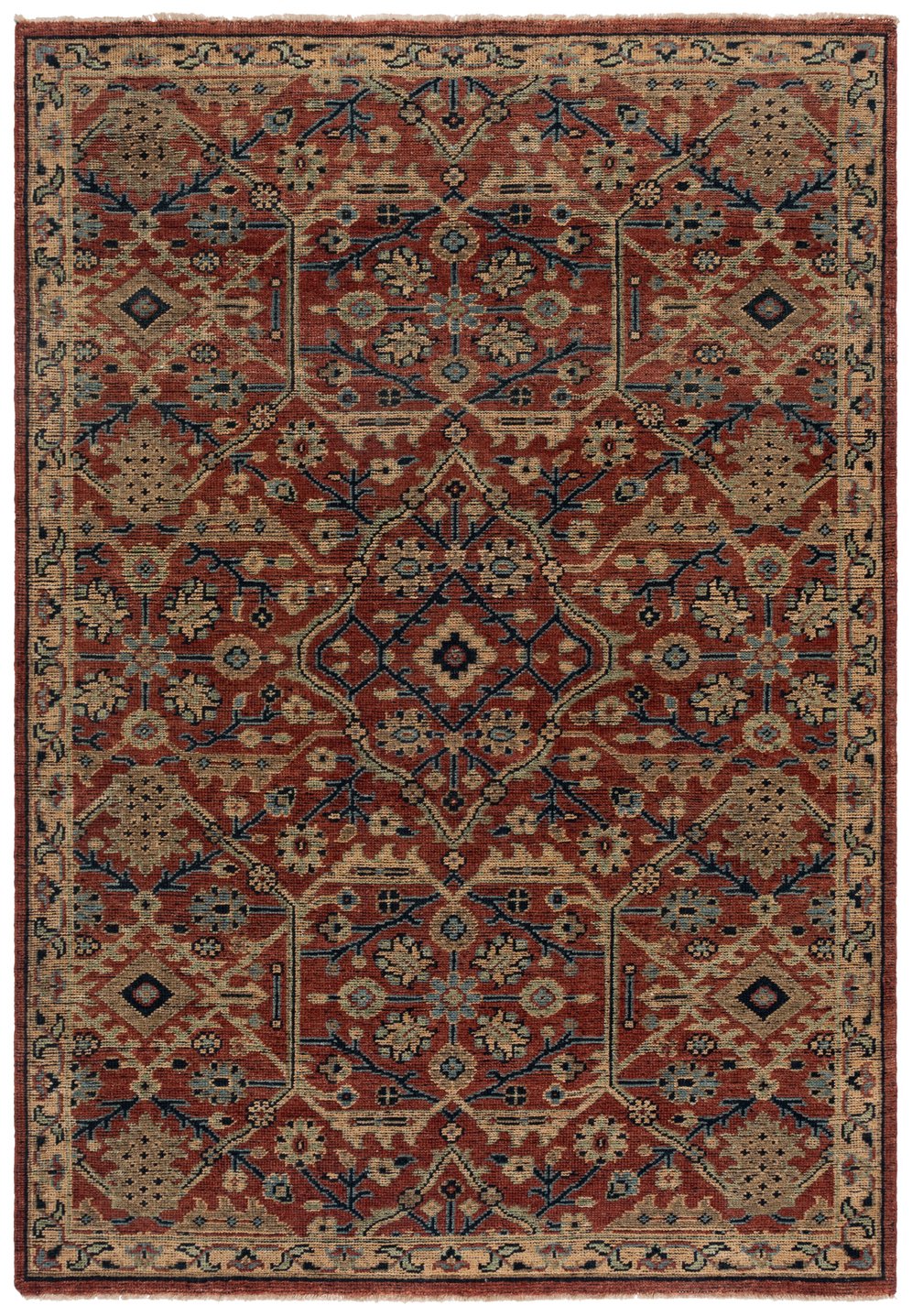 Safavieh Izmir Exquisite Hand-knotted Area Rug - Luxurious New Zealand Wool - Artistry For Elegant Interiors Red ,Gold New Zealand Wool Izm179q-8