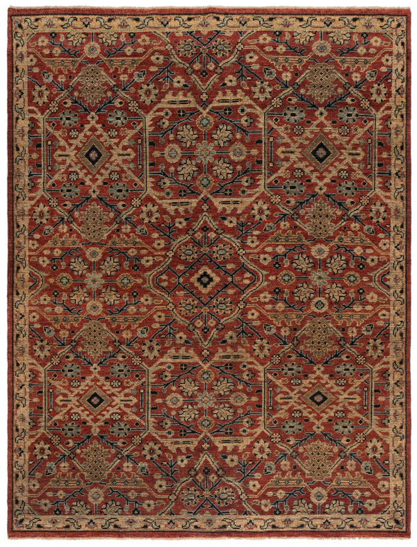 Safavieh Izmir Hand-knotted Area Rug - Luxurious New Zealand Wool, Exquisite Design For Timeless Elegance Red ,Gold New Zealand Wool Izm179q-10