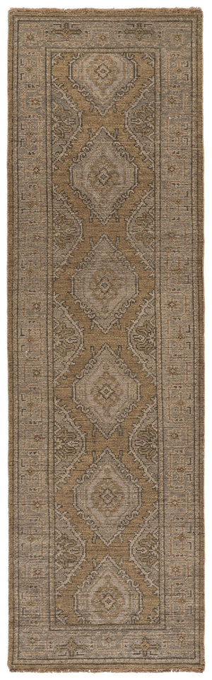 Safavieh Izmir Hand-Knotted 10X14 Wool Area Rug In Muted Gold & Grey — Low Profile, Artisanal Durability 3'-0" x 10'-0" IZM180A-310
