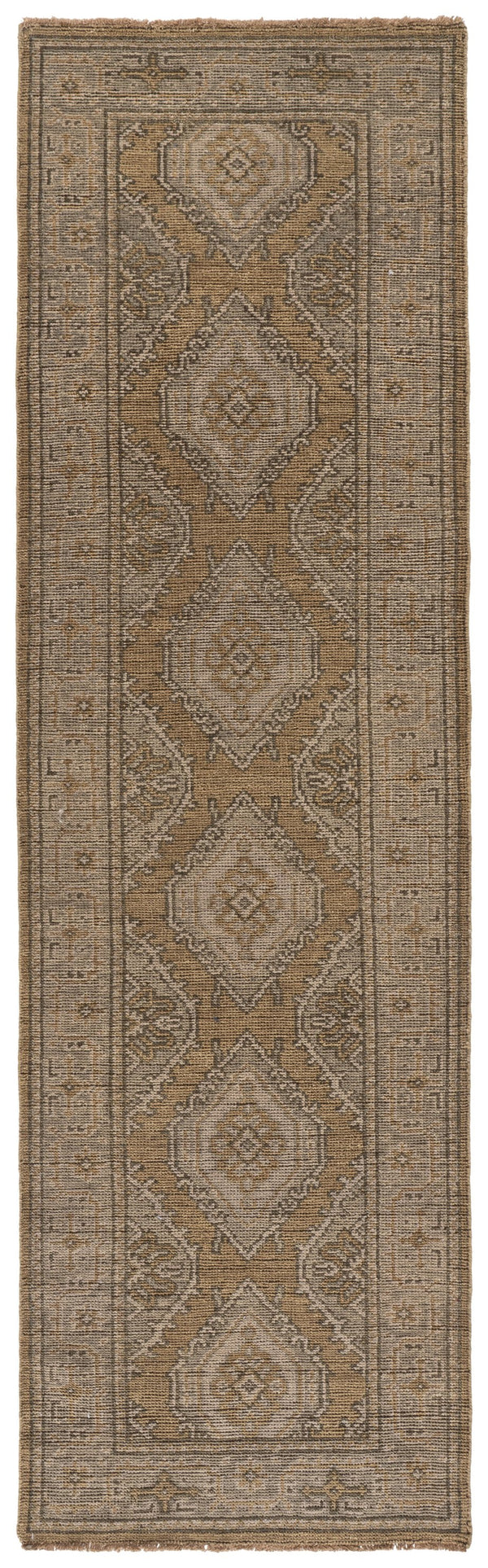 Safavieh Izmir Hand-Knotted 10X14 Wool Rug In Gold & Grey — Low-Profile Geometric Elegance For Large Rooms 11'-0" x 15'-0" IZM180A-1115