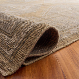 Safavieh Izmir Hand-Knotted 10X14 Wool Rug In Gold & Grey — Low-Profile Geometric Elegance For Large Rooms 11'-0" x 15'-0" IZM180A-1115