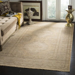 Safavieh Izmir Hand-Knotted 10X14 Wool Area Rug In Muted Gold & Grey — Low Profile, Artisanal Durability 3'-0" x 10'-0" IZM180A-310