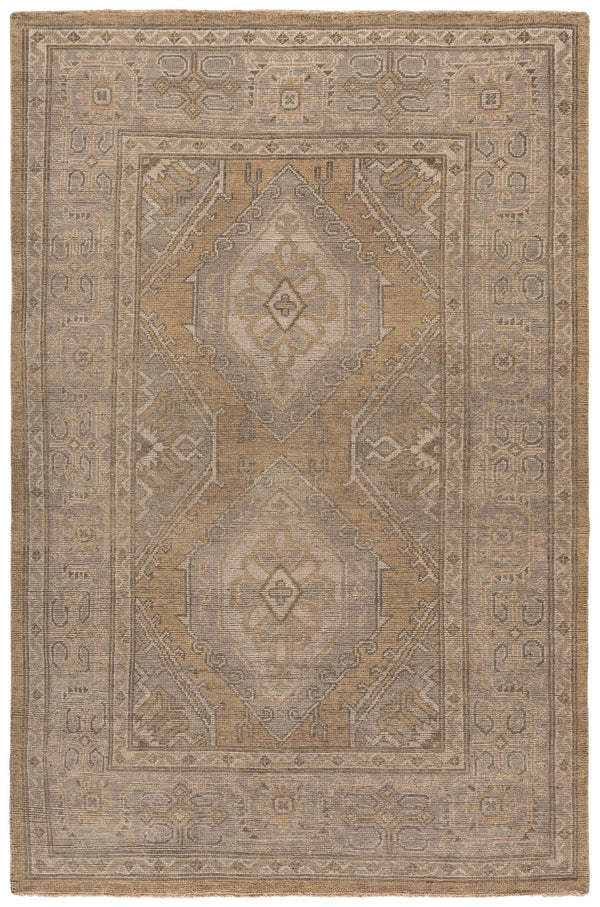 Safavieh Izmir Hand-Knotted 10X14 Wool Rug In Gold & Grey — Low-Profile Geometric Elegance For Large Rooms 11'-0" x 15'-0" IZM180A-1115