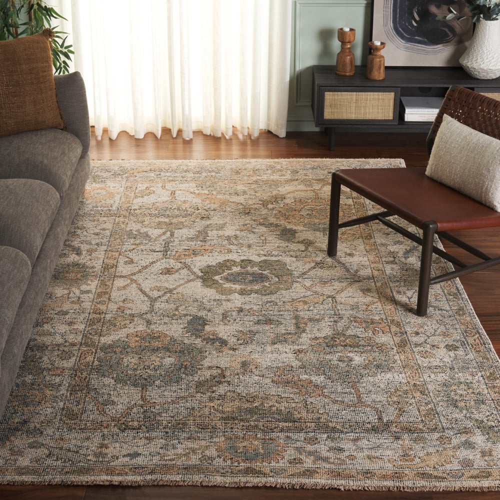Safavieh Izmir Hand-knotted Area Rug - Timeless Elegance, Luxurious Ghazni Wool, Artisan Craftsmanship, Versatile Design Ivory ,Grey Ghazni Wool Pile Izm183a-10