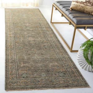 Safavieh Izmir Hand-Knotted New Zealand Wool Rug In Linen And Dusty Teal — Oversized Oriental Elegance 11'-0" x 15'-0" IZM188A-1115