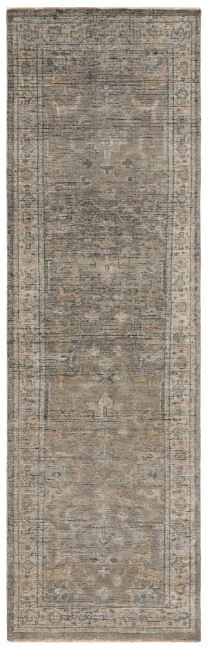 Safavieh Izmir Hand-Knotted New Zealand Wool Rug 4X6, Linen & Dusty Teal Tones, Low Pile Artisanal Elegance 3'-0" x 5'-0" IZM188A-3