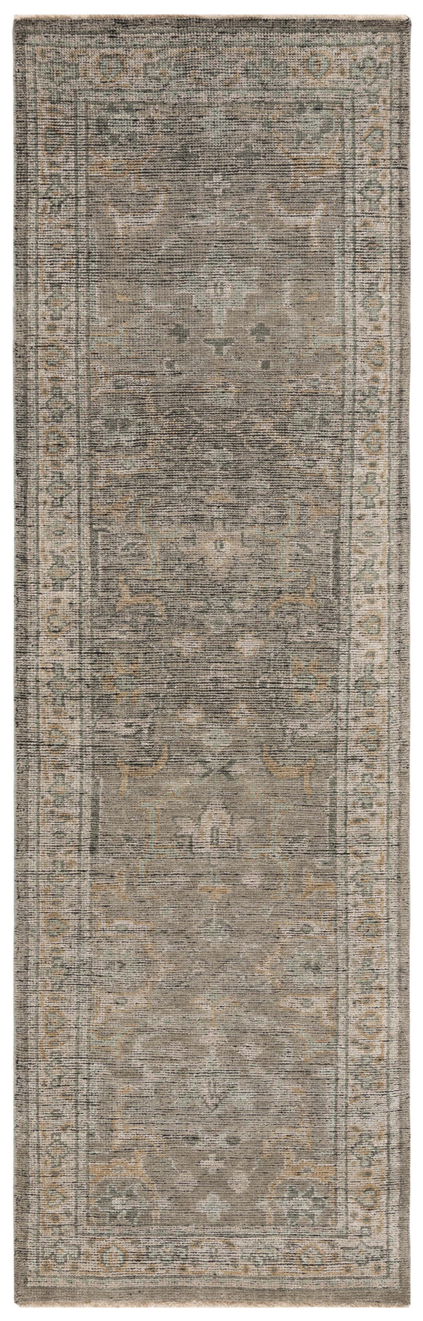 Safavieh Izmir Hand-Knotted New Zealand Wool Rug 4X6, Linen & Dusty Teal Tones, Low Pile Artisanal Elegance 3'-0" x 5'-0" IZM188A-3