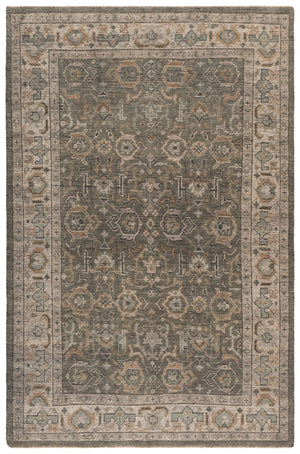 Safavieh Izmir Hand-Knotted New Zealand Wool Rug 4X6, Linen & Dusty Teal Tones, Low Pile Artisanal Elegance 3'-0" x 5'-0" IZM188A-3
