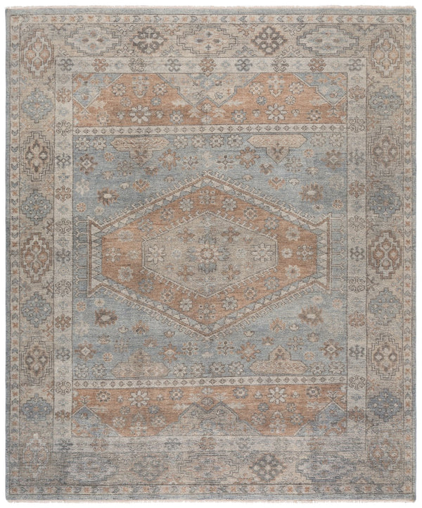 Safavieh Izmir Hand-Knotted Blue & Rust Wool Rug — Traditional Oriental Style, Durable Cotton Foundation 10'-0" x 14'-0" IZM202M-10