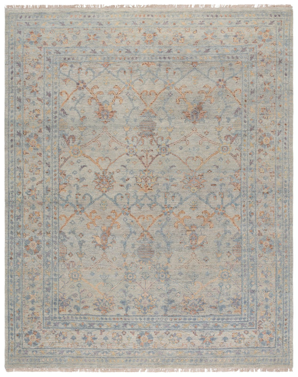 Safavieh Izmir Hand-Knotted Grey And Rust Floral Rug — Wool-Cotton Blend, Artisanal Texture For Living Rooms 6'-0" x 9'-0" IZM204F-6