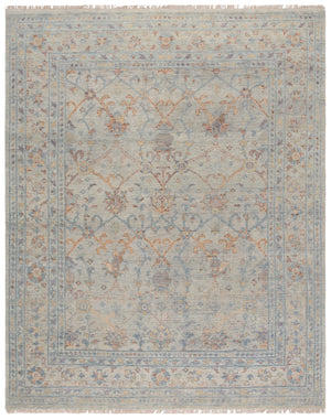 Safavieh Izmir Hand-Knotted Traditional Rug Grey Rust Palette — 8X10 Wool Cotton, Low Pile Durable Elegance 8'-0" x 10'-0" IZM204F-8