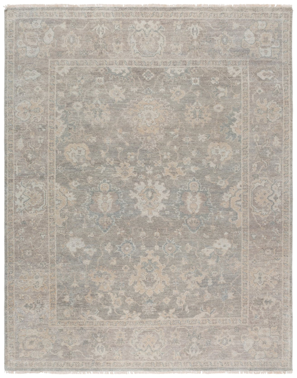 Safavieh Izmir Hand-Knotted Grey-Beige Wool Rug With Traditional Floral Motif, Durable Low Pile Luxury Flooring 10'-0" x 14'-0" IZM205F-10