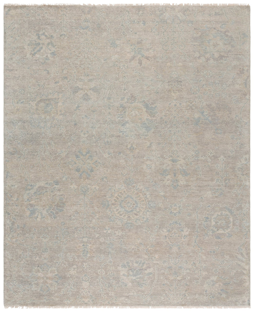Safavieh Izmir Hand-Knotted Beige Grey Wool Rug With Floral Motif, Low-Profile Pile For Elegant Rooms 6'-0" x 9'-0" IZM206B-6