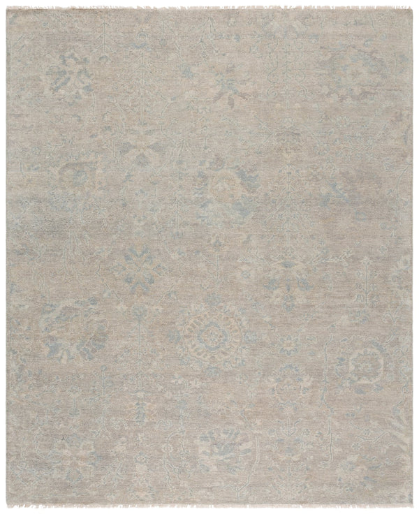 Safavieh Izmir Hand-Knotted Beige Grey Wool Rug With Floral Motif, Low-Profile Pile For Elegant Rooms 6'-0" x 9'-0" IZM206B-6