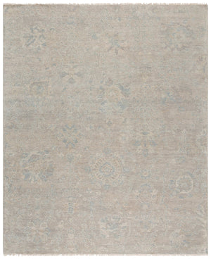 Safavieh Izmir Hand-Knotted Beige Grey Area Rug — Wool-Cotton Floral Motif, Low-Profile Durable Elegance 10'-0" x 14'-0" IZM206B-10