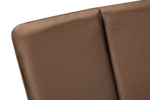 Dining Chair Set of 2 Faux Leather Upholstered with Black Metal Legs Modern Style