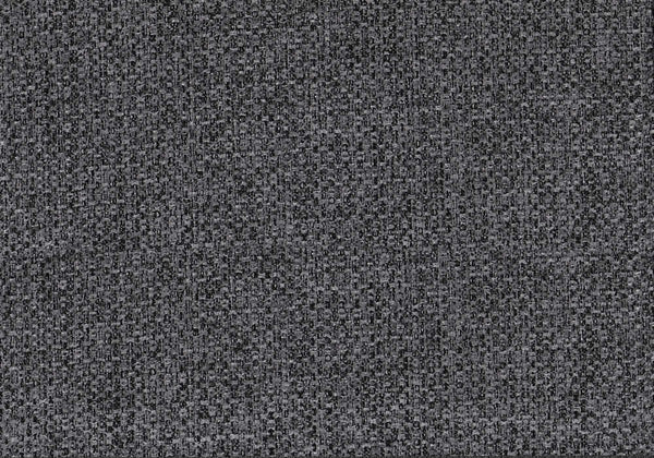 Barstool, Set of 2 Swivel Grey Fabric Padded Seat Black Metal Kitchen Counter