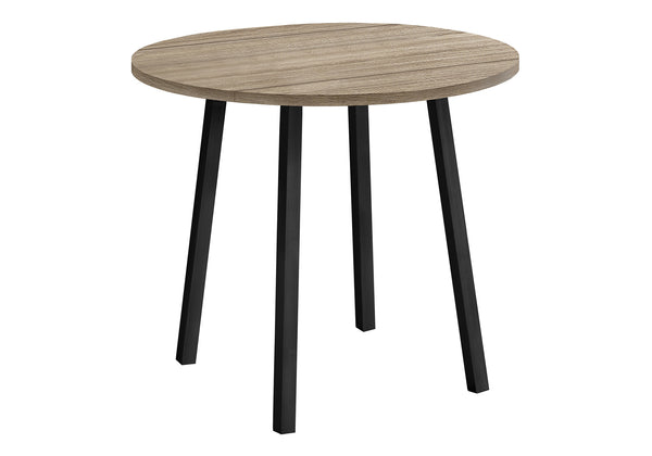 Monarch Specialties Dining Table Set, 3pcs Set, Small, 35" Drop Leaf, Kitchen, Black Metal, Brown Laminate, Contemporary, Modern Dark Taupe,Black, Black Mdf,Foam,Laminate,Metal,Leather,Look I 1003