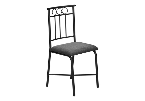 Monarch Specialties Dining Table Set, 5pcs Set, Small, 40" Rectangular, Kitchen, White Marble Look Laminate, Black Metal, Contemporary, Modern White,Black,Grey, Black,Grey Metal,Foam,Mdf,Cotton I 1014