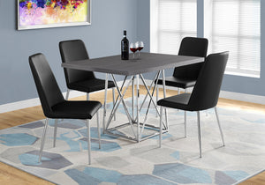 Monarch Specialties Dining Table, 48" Rectangular, Small, Kitchen, Dining Room, Grey Laminate, Chrome Metal, Contemporary, Modern Grey Particle Board,Laminate,Metal I 1059