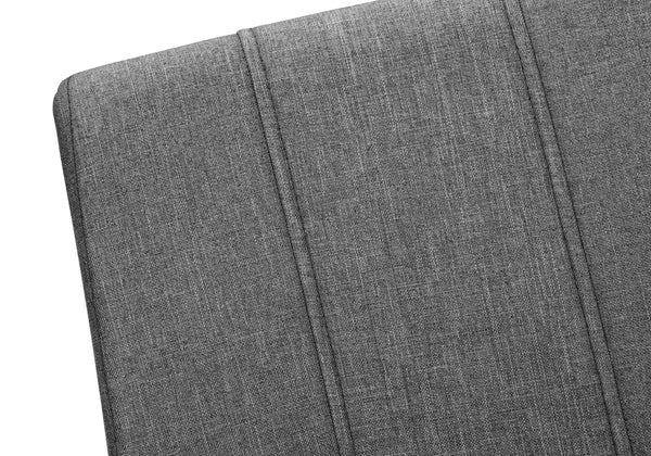 Monarch Specialties Dining Chair, Set Of 2, Side, Upholstered, Kitchen, Dining Room, 39" Height, Grey Fabric, Chrome Metal, Contemporary, Modern Grey Foam,Metal,Polyester I 1061