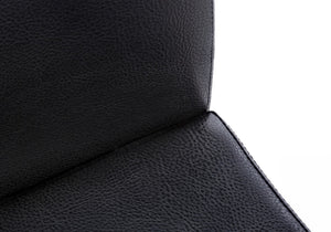 Monarch Specialties Dining Chair, Set Of 2, Side, Upholstered, Kitchen, Dining Room, Black Leather Look, Black Metal, Contemporary, Modern Black Foam,Metal,Leather,Look I 1106