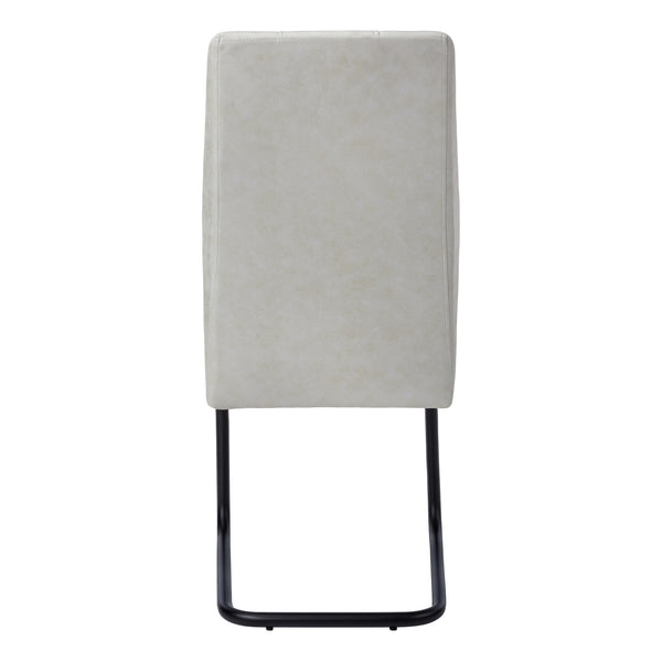 Monarch Specialties Dining Chair, Set Of 2, Side, Upholstered, Kitchen, Dining Room, 39" Height, Grey Fabric, Black Metal, Contemporary, Modern Grey,Black, Black Foam,Metal,Polyester I 1113