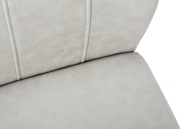 Monarch Specialties Dining Chair, Set Of 2, Side, Upholstered, Kitchen, Dining Room, 39" Height, Grey Fabric, Black Metal, Contemporary, Modern Grey,Black, Black Foam,Metal,Polyester I 1113