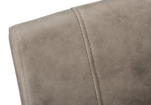 Monarch Specialties Dining Chair, Set Of 2, Side, Upholstered, Kitchen, Dining Room, 39" Height, Brown Fabric, Black Metal, Contemporary, Modern Taupe,Black, Black Foam,Metal,Polyester I 1114