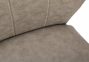 Monarch Specialties Dining Chair, Set Of 2, Side, Upholstered, Kitchen, Dining Room, 39" Height, Brown Fabric, Black Metal, Contemporary, Modern Taupe,Black, Black Foam,Metal,Polyester I 1114