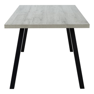 Monarch Specialties Dining Table, 60" Rectangular, Kitchen, Dining Room, Grey Laminate, Black Metal, Contemporary, Modern Grey,Black, Black Hollow,Core,Laminate,Mdf,Metal,Particle Board I 1136
