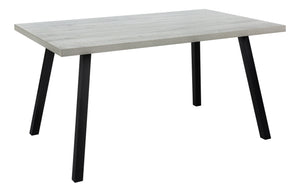 Monarch Specialties Dining Table, 60" Rectangular, Kitchen, Dining Room, Grey Laminate, Black Metal, Contemporary, Modern Grey,Black, Black Hollow,Core,Laminate,Mdf,Metal,Particle Board I 1136