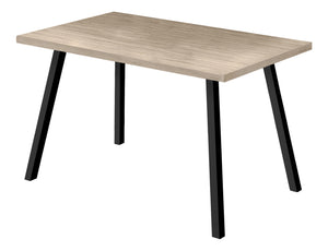 Monarch Specialties Dining Table, 60" Rectangular, Kitchen, Dining Room, Brown Laminate, Black Metal, Contemporary, Modern Dark Taupe,Black, Black Hollow,Core,Laminate,Mdf,Metal,Particle Board I 1137