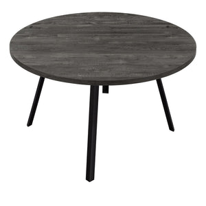 Monarch Specialties Dining Table, 48" Round, Small, Kitchen, Dining Room, Black Laminate, Black Metal, Contemporary, Modern Black Mdf,Laminate,Metal,Particle Board I 1153