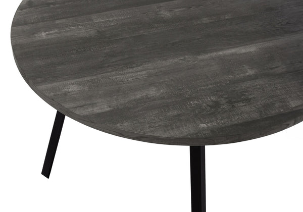 Monarch Specialties Dining Table, 48" Round, Small, Kitchen, Dining Room, Black Laminate, Black Metal, Contemporary, Modern Black Mdf,Laminate,Metal,Particle Board I 1153