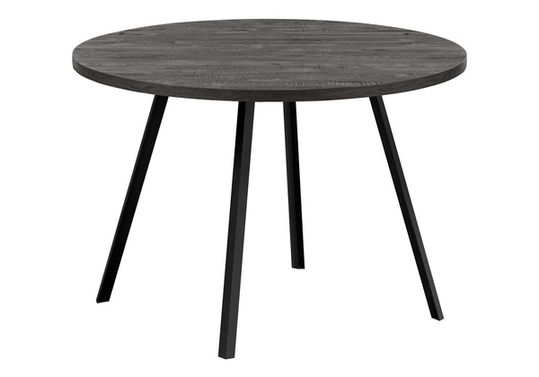 Monarch Specialties Dining Table, 48" Round, Small, Kitchen, Dining Room, Black Laminate, Black Metal, Contemporary, Modern Black Mdf,Laminate,Metal,Particle Board I 1153
