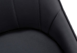 Monarch Specialties Dining Chair, Set Of 2, Side, Upholstered, Kitchen, Dining Room, Black Leather Look, Chrome Metal, Contemporary, Modern Black Foam,Metal,Particle Board,Leather,Look I 1185