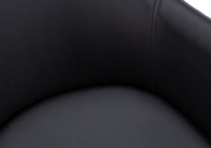 Monarch Specialties Dining Chair, Set Of 2, Side, Upholstered, Kitchen, Dining Room, Black Leather Look, Black Metal, Contemporary, Modern Black,Black, Black Foam,Metal,Particle Board,Leather,Look I 1193