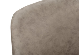 Monarch Specialties Dining Chair, Set Of 2, Side, Upholstered, Kitchen, Dining Room, Brown Fabric, Black Metal, Contemporary, Modern Taupe,Black, Black Foam,Metal,Particle Board,Polyurethane I 1194