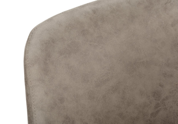 Monarch Specialties Dining Chair, Set Of 2, Side, Upholstered, Kitchen, Dining Room, Brown Fabric, Black Metal, Contemporary, Modern Taupe,Black, Black Foam,Metal,Particle Board,Polyurethane I 1194