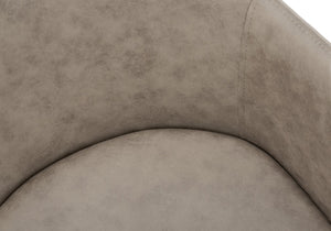 Monarch Specialties Dining Chair, Set Of 2, Side, Upholstered, Kitchen, Dining Room, Brown Fabric, Black Metal, Contemporary, Modern Taupe,Black, Black Foam,Metal,Particle Board,Polyurethane I 1194