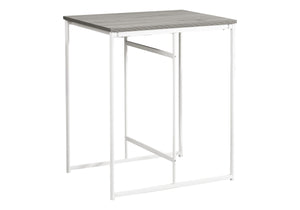 Monarch Specialties Dining Table, 32" Rectangular, Counter Height, Small, Laminate Top, Kitchen, Grey Laminate, White Metal, Contemporary, Modern Grey,White, White Mdf,Laminate,Metal I 1241