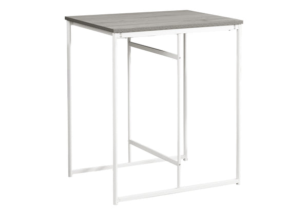 Monarch Specialties Dining Table, 32" Rectangular, Counter Height, Small, Laminate Top, Kitchen, Grey Laminate, White Metal, Contemporary, Modern Grey,White, White Mdf,Laminate,Metal I 1241