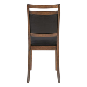 Monarch Specialties Dining Chair, Set Of 2, Side, Upholstered, Kitchen, Dining Room, Brown Leather Look, Walnut Wood Legs, Transitional Brown,Walnut, Walnut Foam,Mdf,Leather,Look I 1310