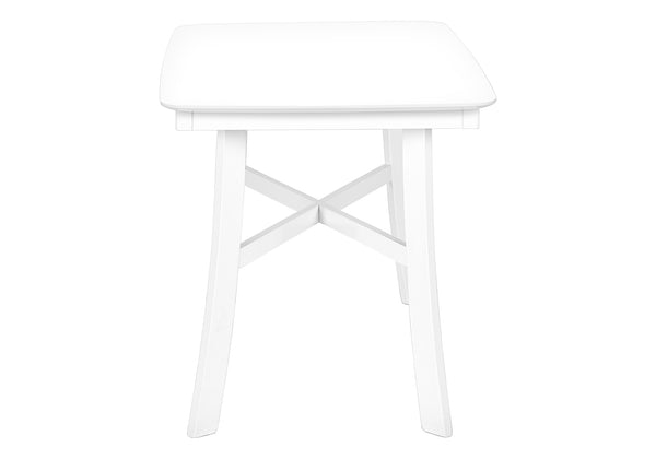 Monarch Specialties Dining Table, 48" Rectangular, Small, Kitchen, Dining Room, White Veneer, Wood Legs, Transitional White Solid Wood,Mdf I 1323