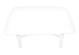 Monarch Specialties Dining Table, 48" Rectangular, Small, Kitchen, Dining Room, White Veneer, Wood Legs, Transitional White Solid Wood,Mdf I 1323