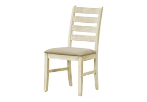 Monarch Specialties Dining Chair, 38" Height, Dining Room, Kitchen, Set Of 2, Side, Upholstered, Antique White, Beige Linen Look, Transitional White,Beige, Beige Solid Wood,Foam,Mdf,Polyester I 1336